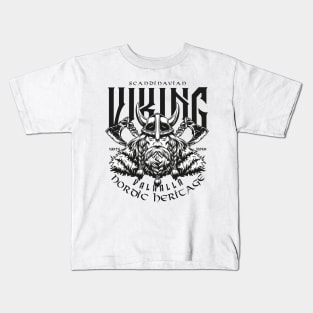 Nordic Viking with Axes Kids T-Shirt